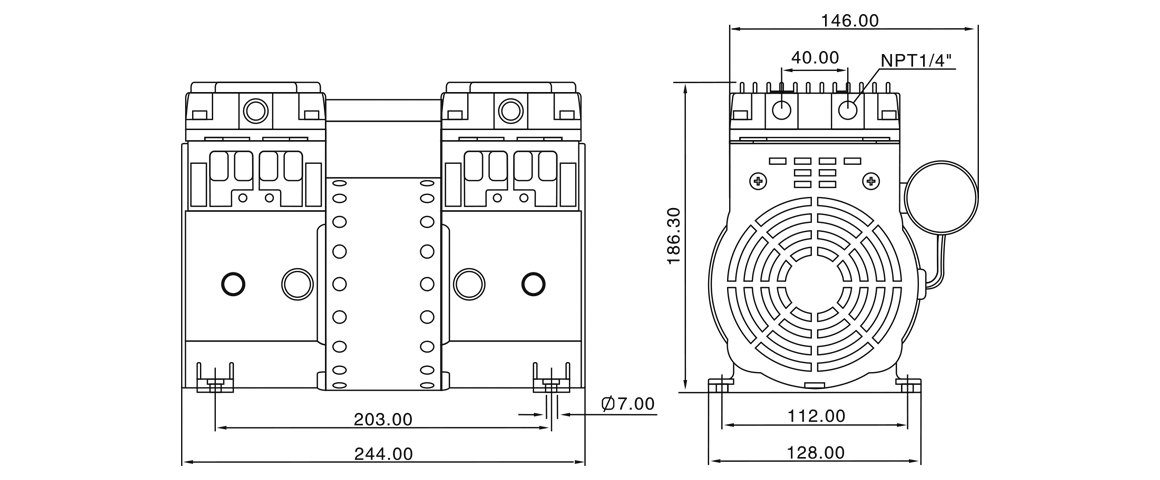 HP-1400C活塞真空泵